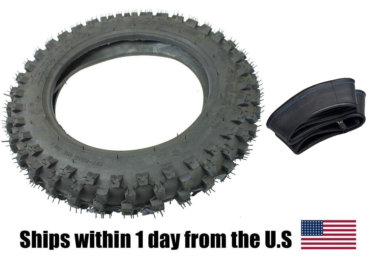 3.00-10, 80/100-10 inch Tire with inner tube for XR50 CRF50 TTR50 JR50 Dirt Bike