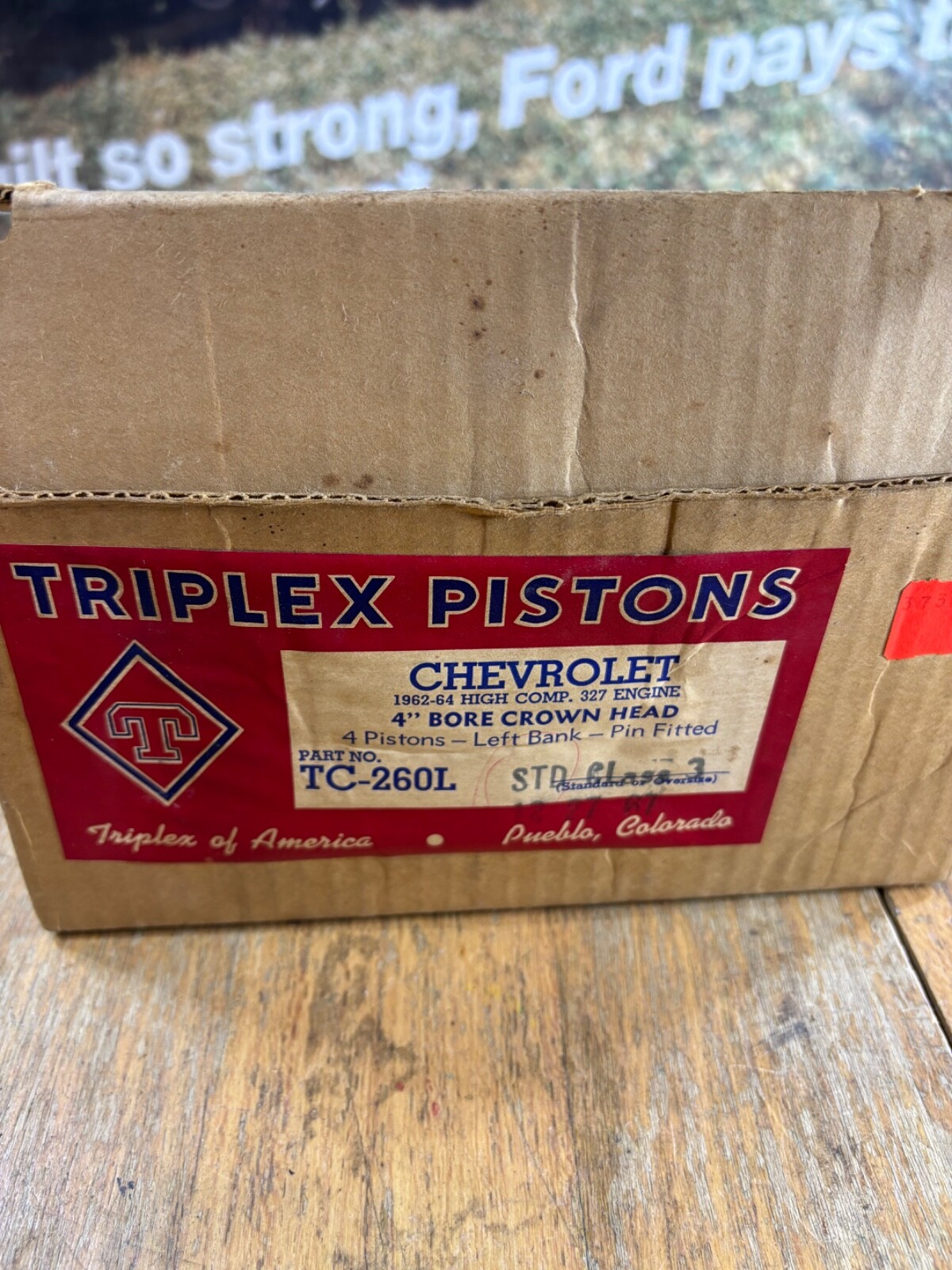 NEW NOS 1962 – 1970 Corvette 307 327 Triplex Pistons set of 4