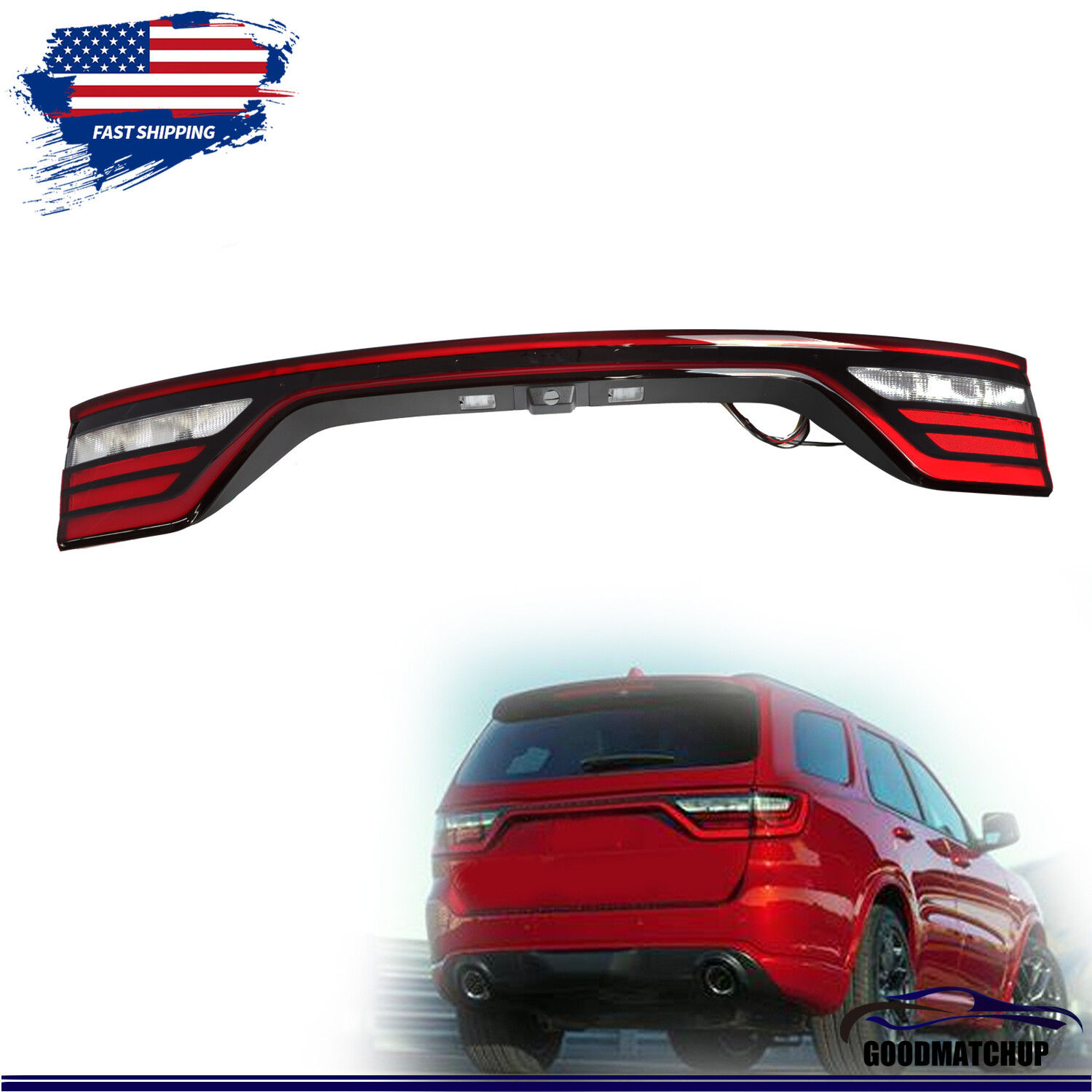 For Dodge Durango 2014-22 LED Tail Light Lamp Liftgate W/ Camera Hole 68453659AC