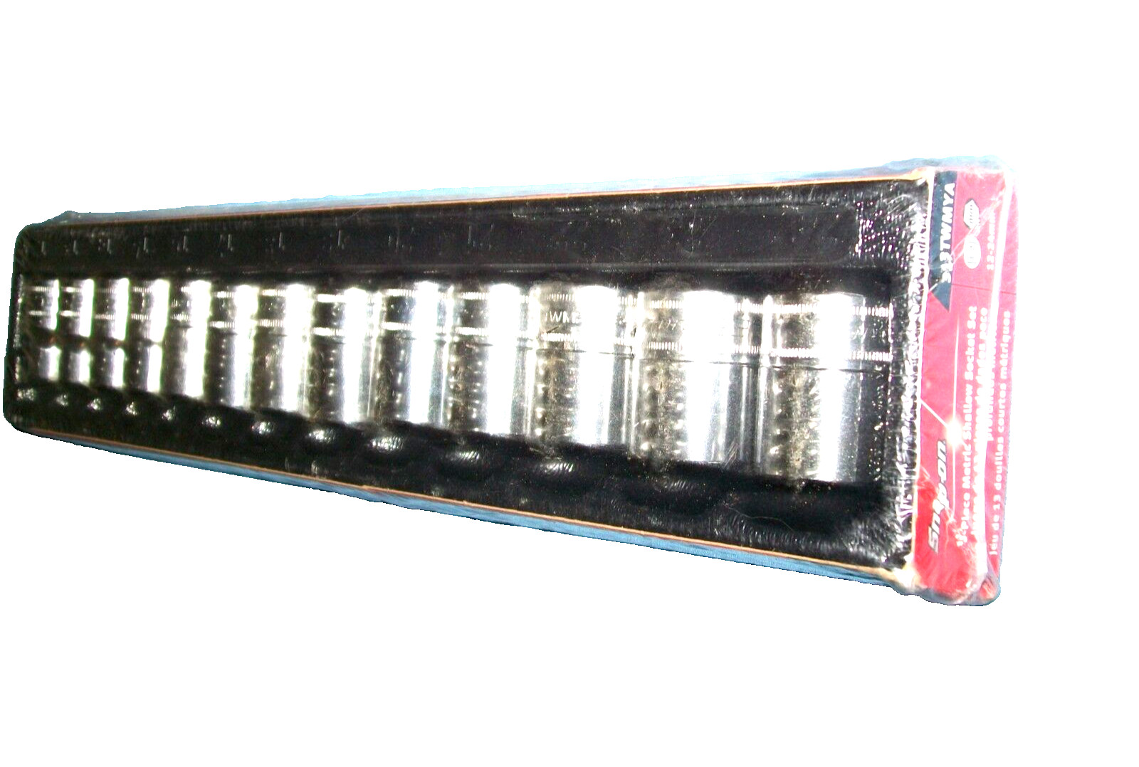 New Snap-on 1/2″ drive 12 thru 24 mm 6-point Shallow Socket Set 313TWMYA Sealed