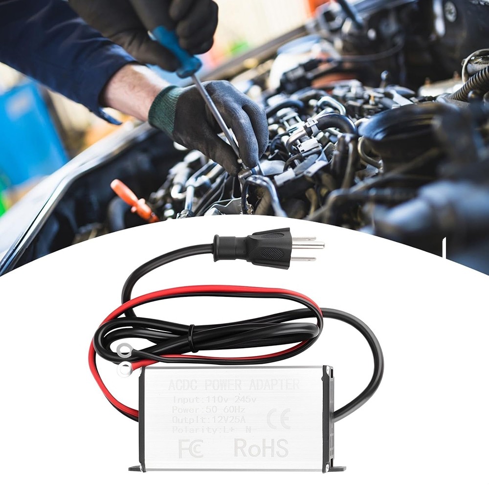 DC 12V /24V to AC 110V Adapter Air Heater Power Converter for RV, Workshops