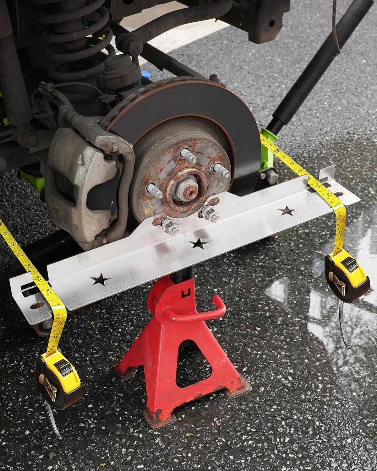 DIY Wheel alignment tool Toe in / out adjustment measuring brackets Black