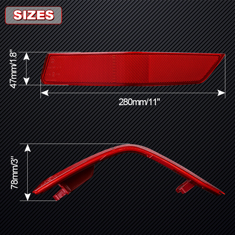 For Nissan Rogue 2017-2020 SL S SV 4-Door Rear Bumper Reflector Right RED