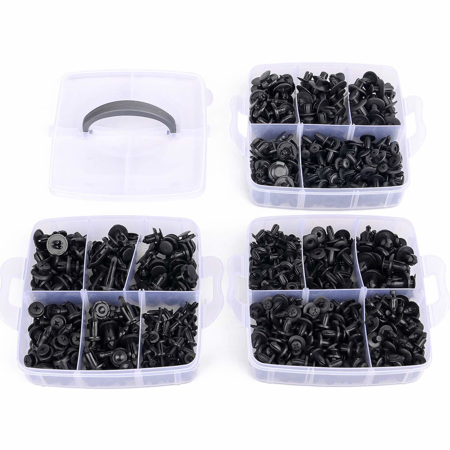 Bumper Clips Retainer Auto Car Rivets Fastener Fender Push Pin Trim 620Pcs