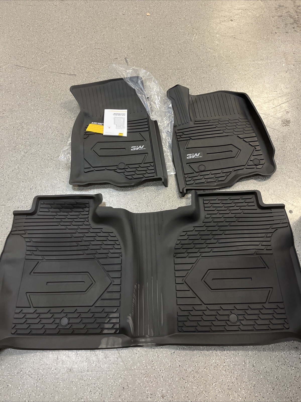 3W Auto Life Waterproof Floor Liner Mats 3 Piece Cover Automotive Replacements
