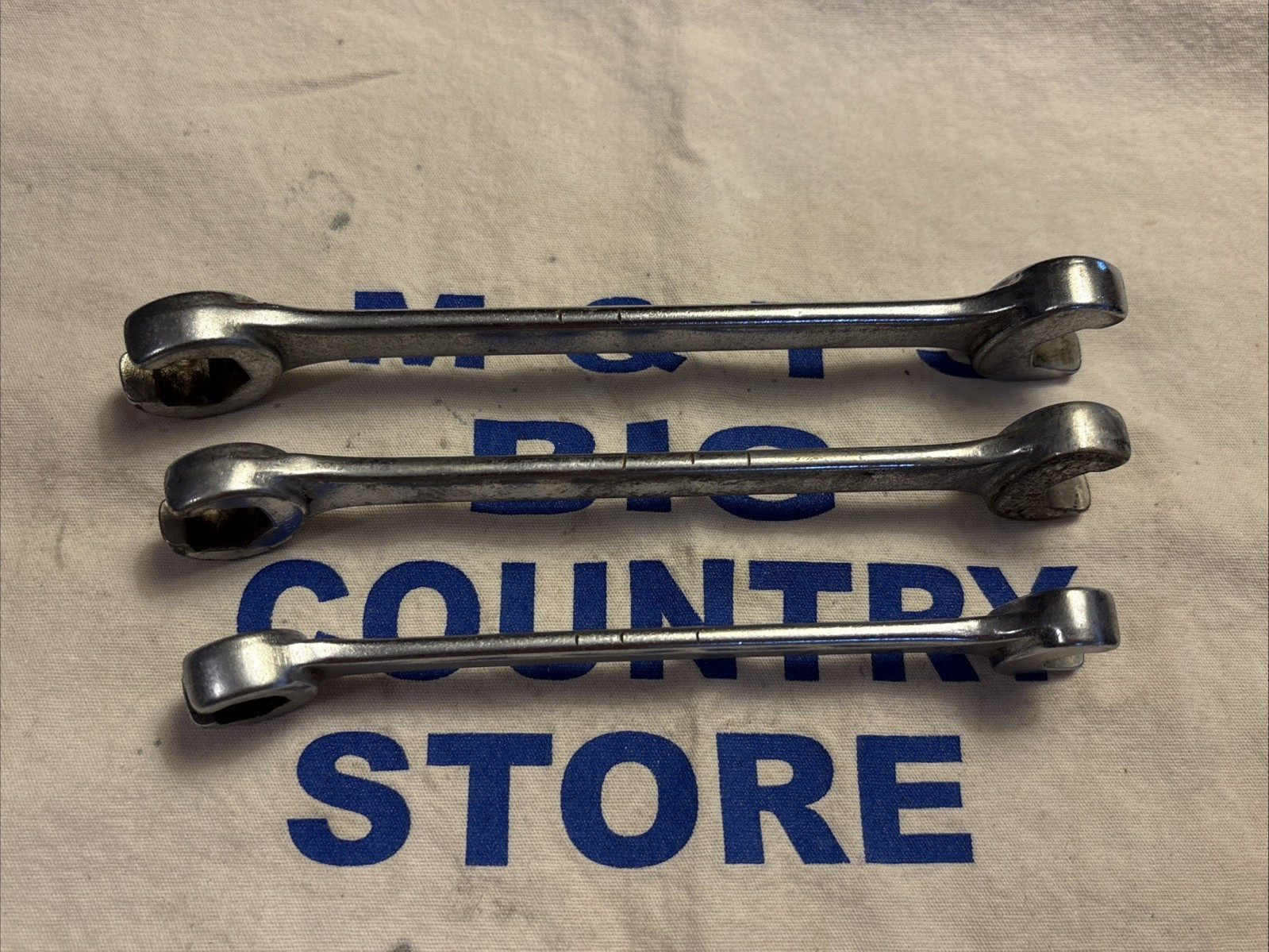Vintage Bonney 3pc Flare Nut Speed Wrench Set 7/16″-9/16″ EF4014, EF4016, EF4018