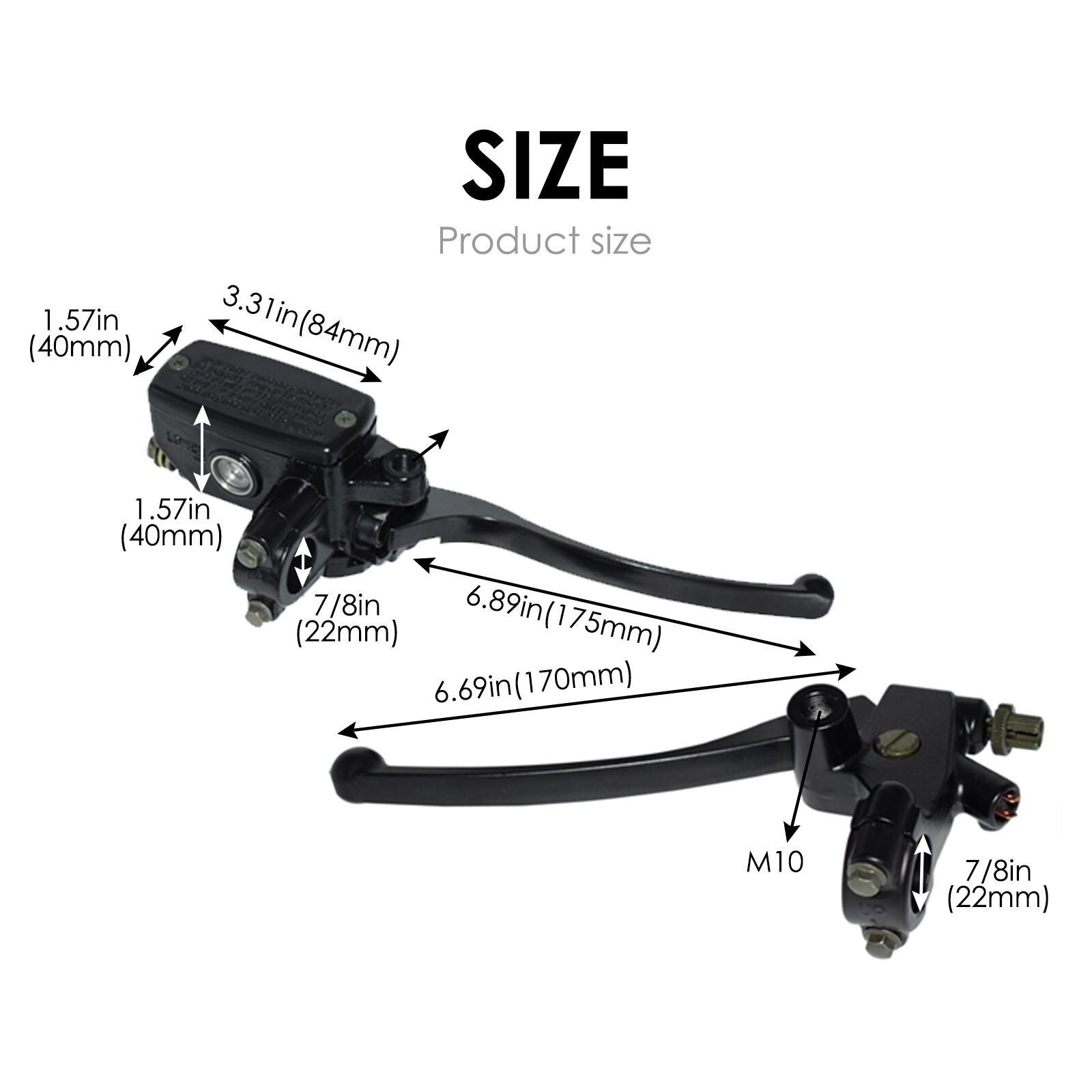 7/8″ Motorcycle Handlebar Master Cylinder Hydraulic Brake Control & Clutch Lever