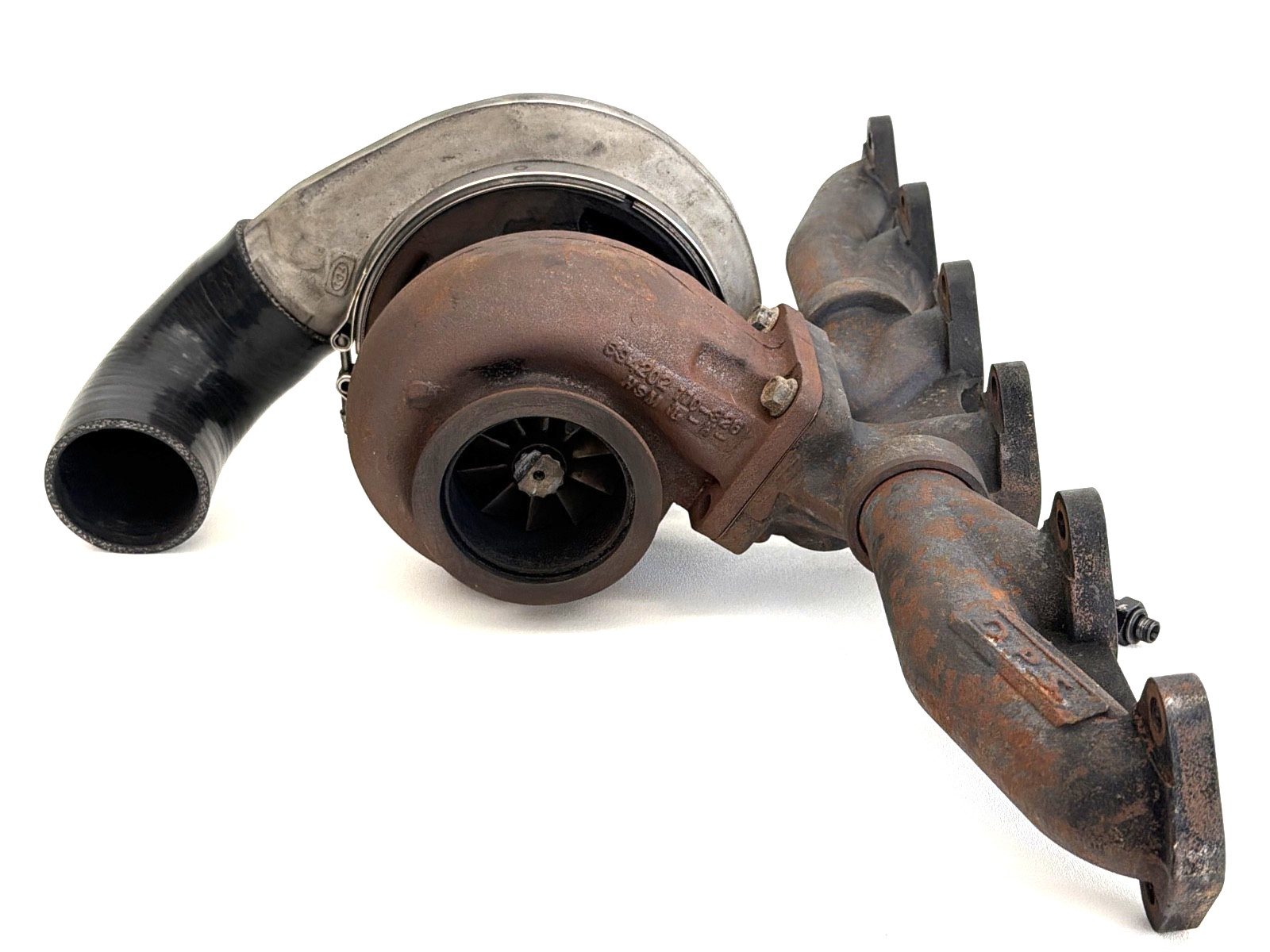 BorgWarner S400SX3 Turbo & DPS T-4 3 Piece Manifold Cummins 24v 5.9L 6.7L Diesel
