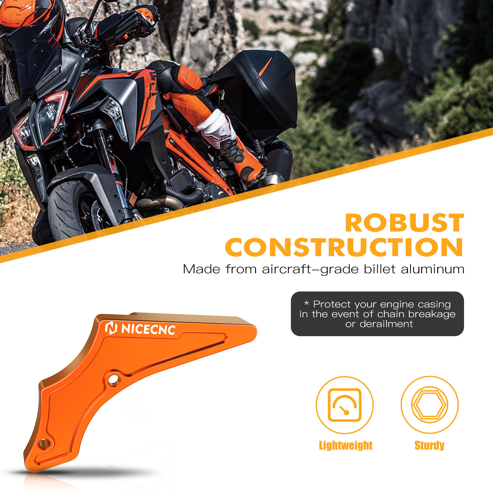 CNC Front Sprocket Cover Case Saver For KTM 250 300 EXC XCW XC-W TPI 2017-2023