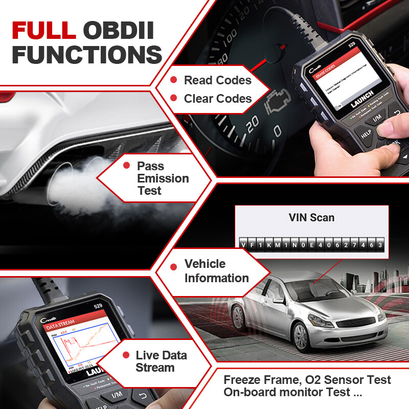 2020 LAUNCH X431 CR529 OBD2 Engine Check Car Code Reader Scanner Diagnostic Tool
