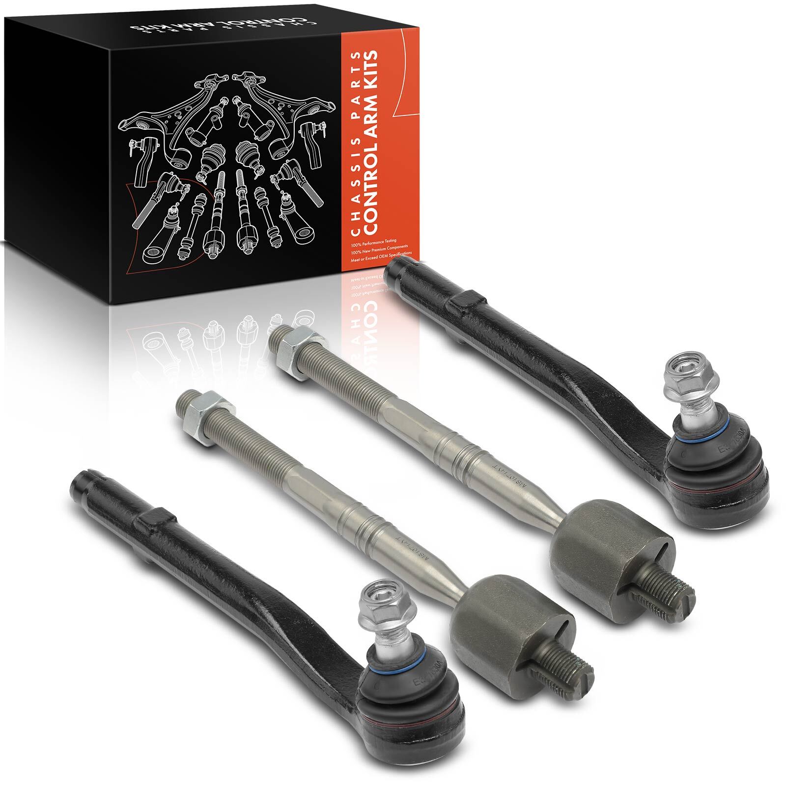 4x Front Inner & Outer Tie Rod End Kit for Land Rover Range Rover 2003 2004-2012