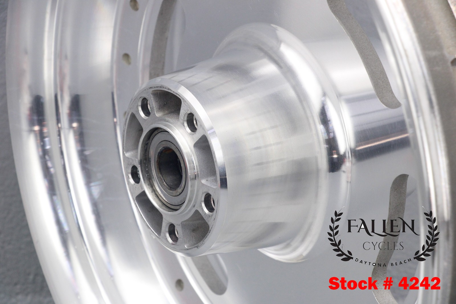 2013 Harley Dyna Fat Bob 16″ x 5.00″ Rear Wheel Rim POLISHED SLOTTED 25mm #4242