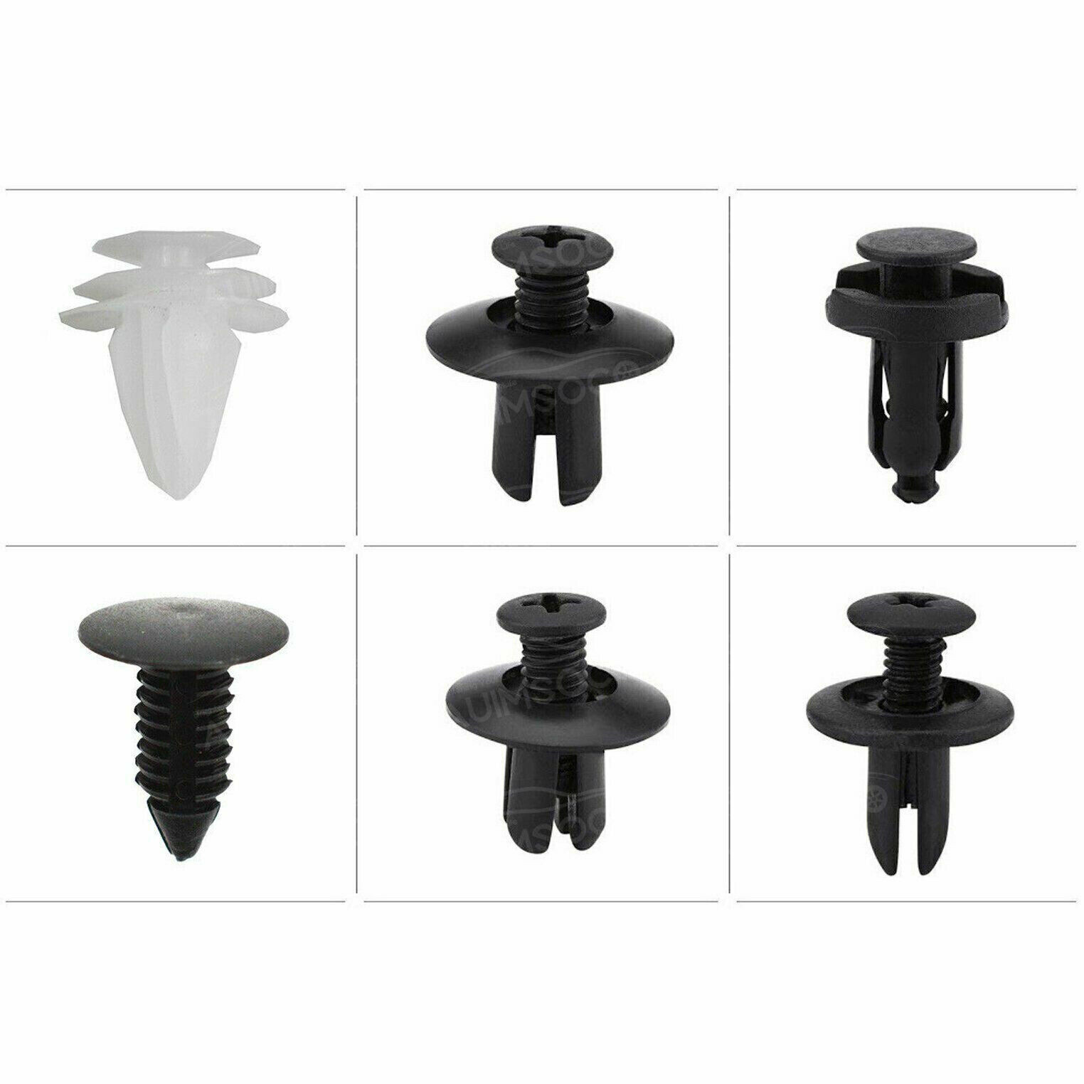 100Pc Clips Car Door Fender Bumper Panel Fastener Screw Rivets Push Pin Retainer