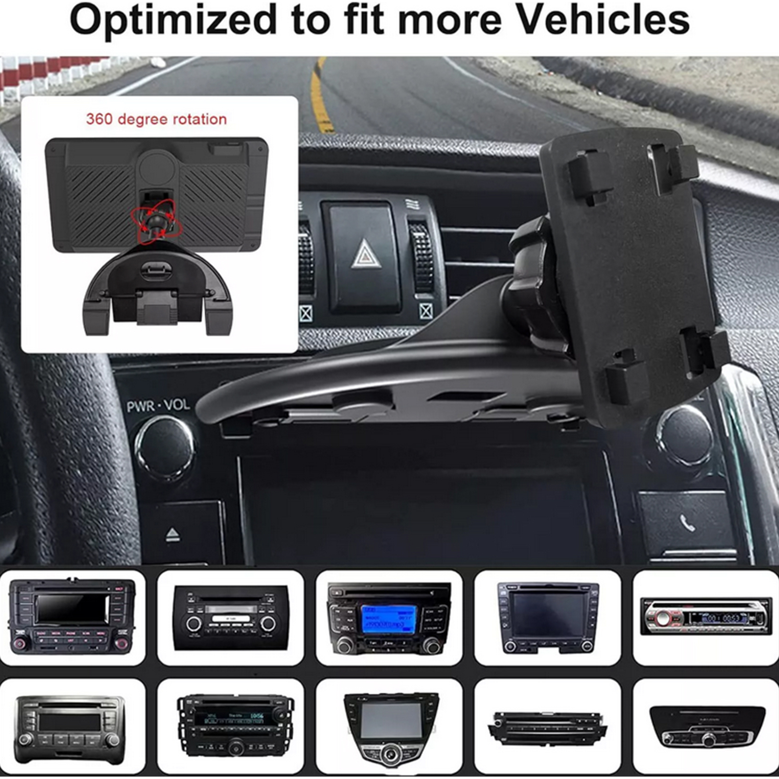 Carpuride CD Slot Mounting Bracket for Carplay