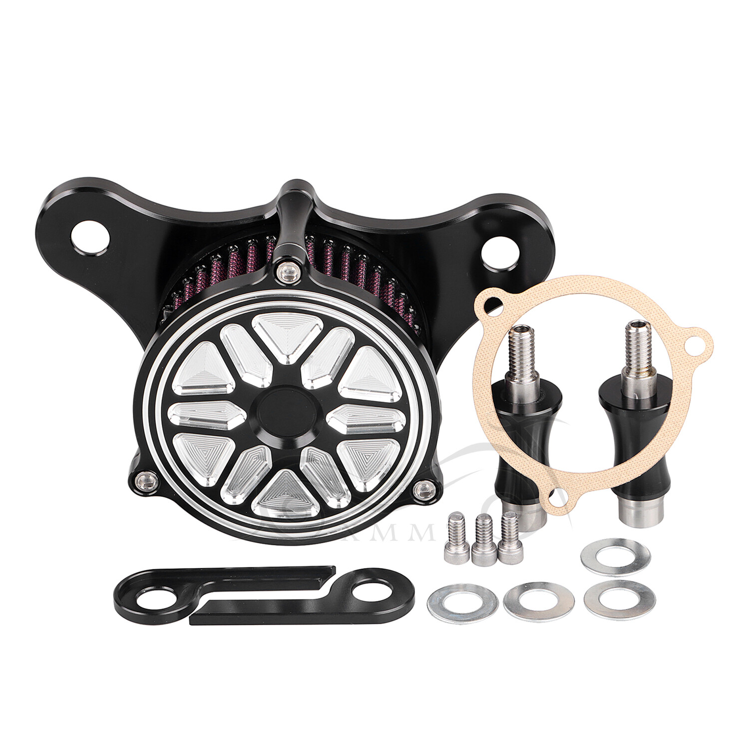 Chrome CNC Cut Air Cleaner Intake Filter For Harley Touring 08-16 Electra Glide