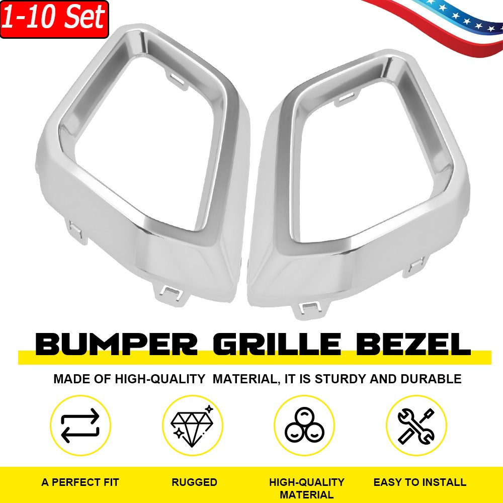 1-10xChrome Pair Front Grille Bezel For Honda CR-V 23 24 25 Front Bumper Covers