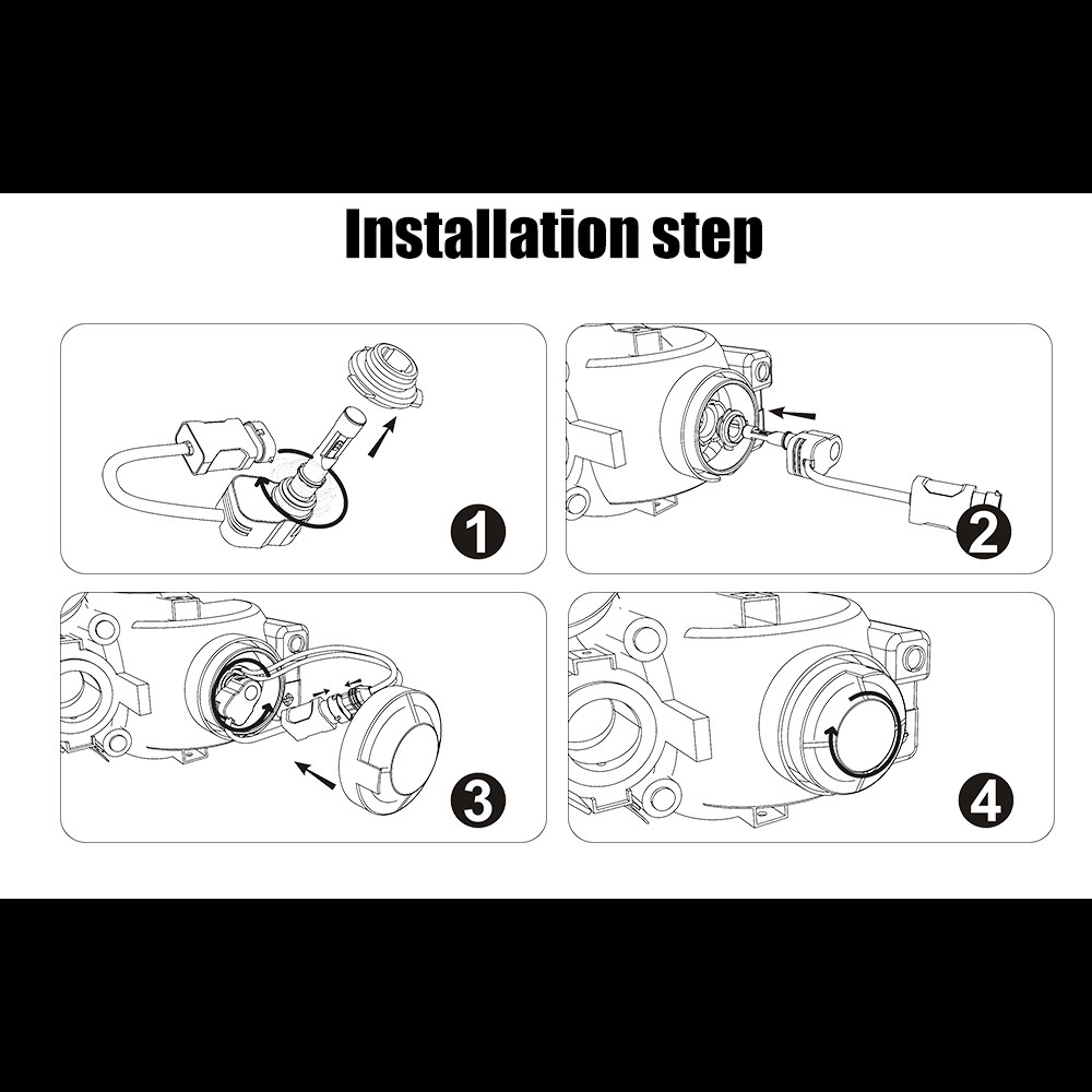 Alla Lighting LED D3R Headlight HID Upgrade Replacement Super White for Mustang
