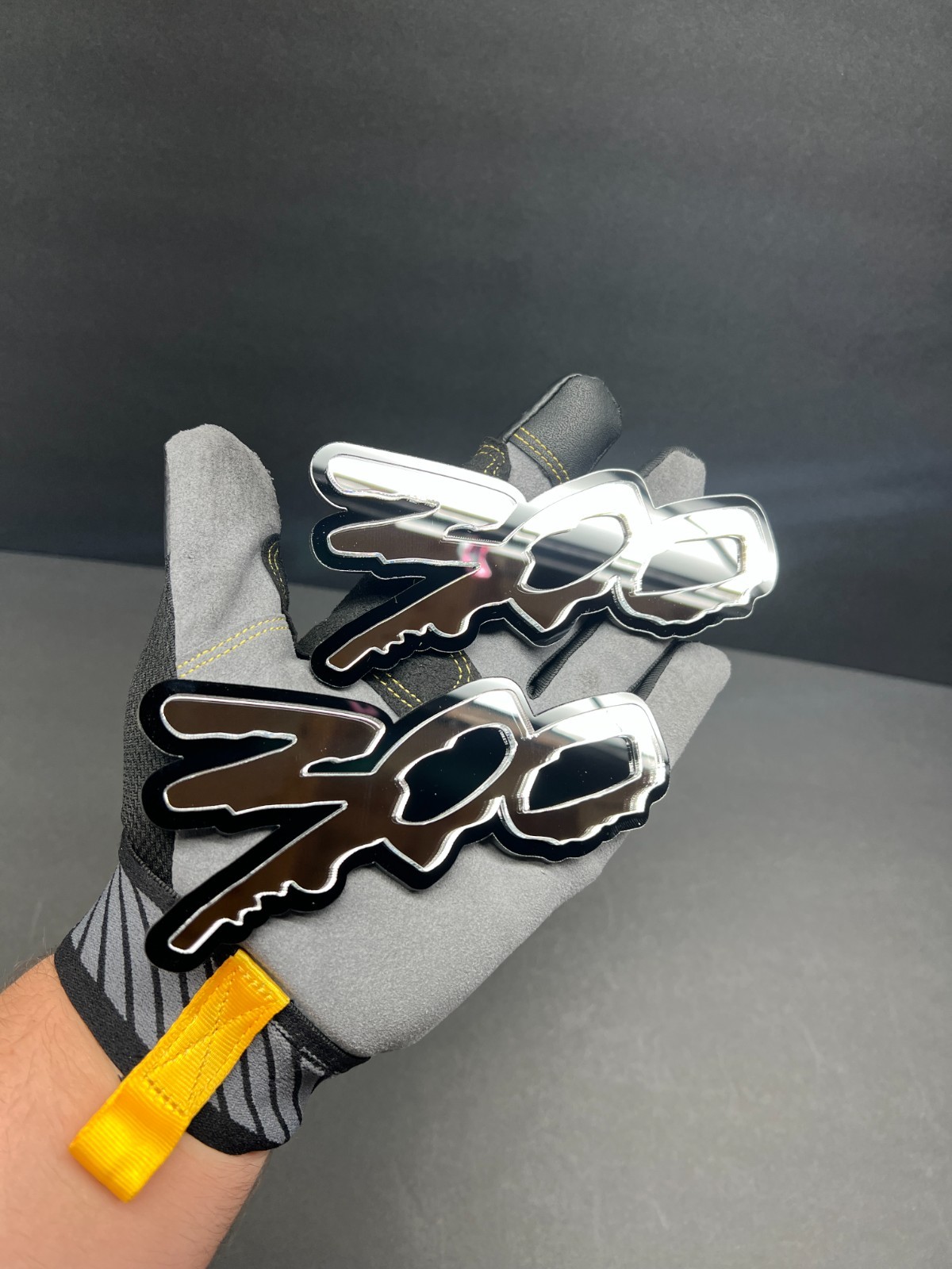 2PC MIRROR SILVER 300S Car Emblem Fender Badges Custom Design Aggressive