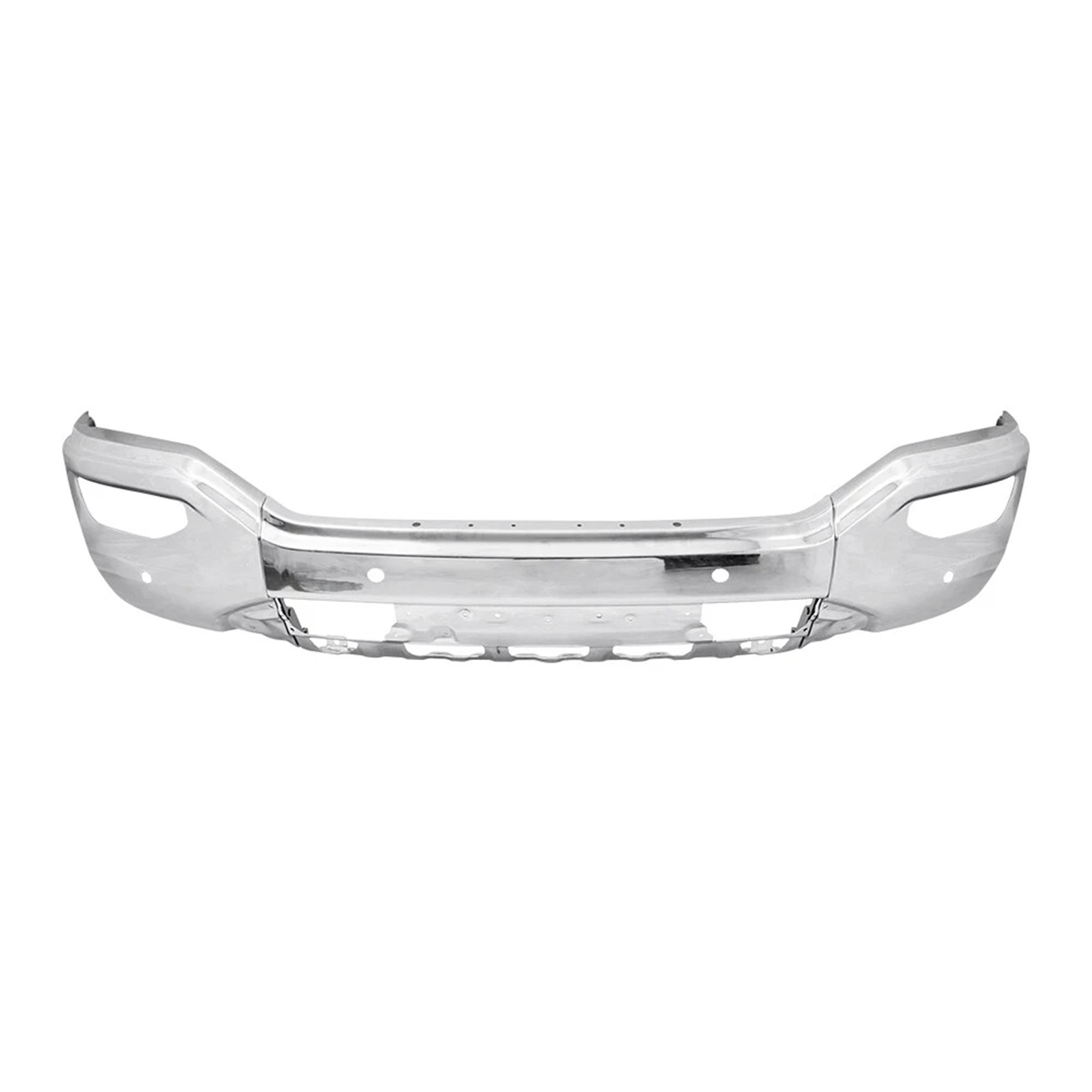 Chrome Steel Front Bumper Fit For GMC Sierra 1500 16-18 W/Fog & W/Sensor Holes