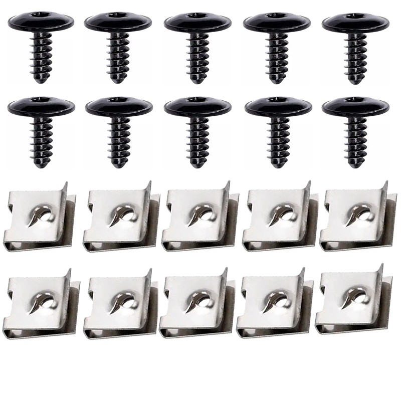 20PCS FITS VW & AUDI SPEED U NUT AND TORX TAPPING SCREW N10433701 + N90775001