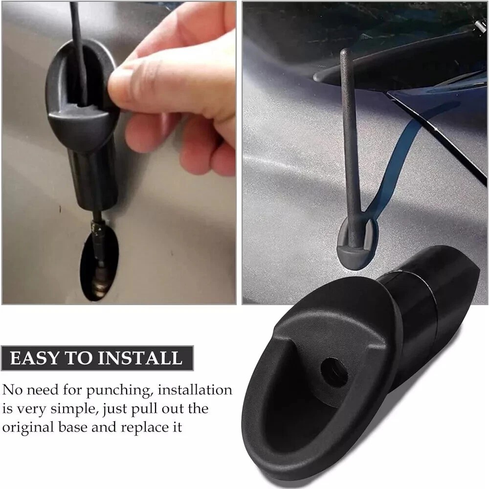 Black Antenna Ornament For 2011-2014 Toyota Tundra 86392-0C040 Mount Base Bezel