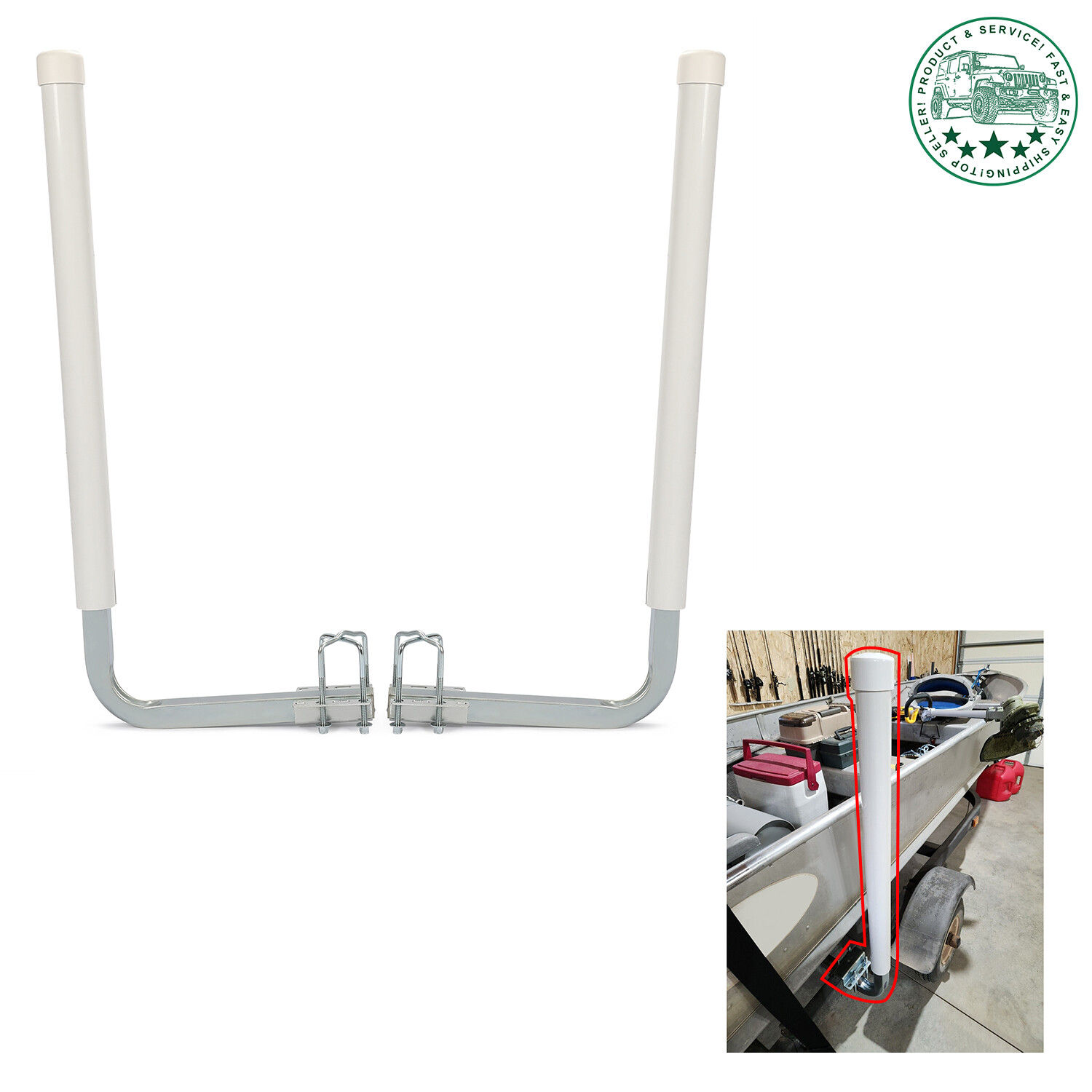 2PCS Boat Trailer Guide-on 40″ Trailer Post Guide on with PVC Tube Covers