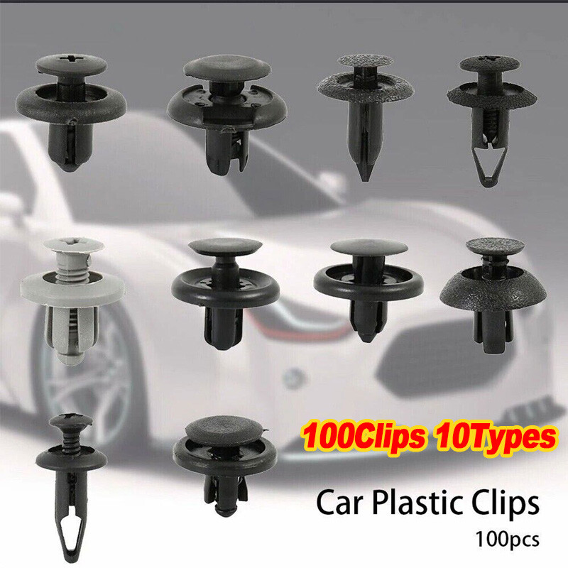 100X Bumper Clips FENDER TRIM Car Push Pin Rivet Fastener Retainer 9 8 7 6mm& U
