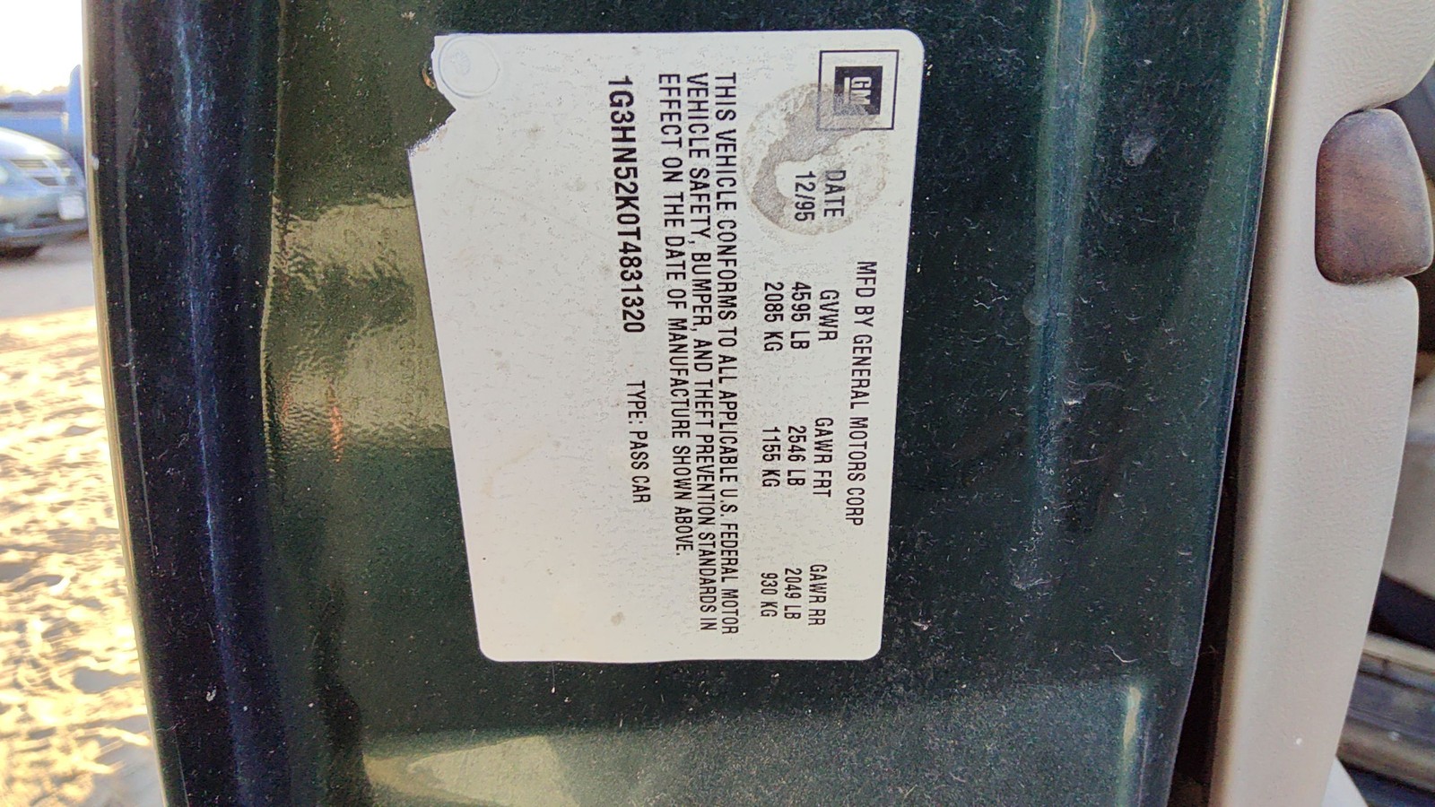 1996 Olds 88 Electronic Control Module Computer Ecm Ecu 3.8L 88963800 16232044