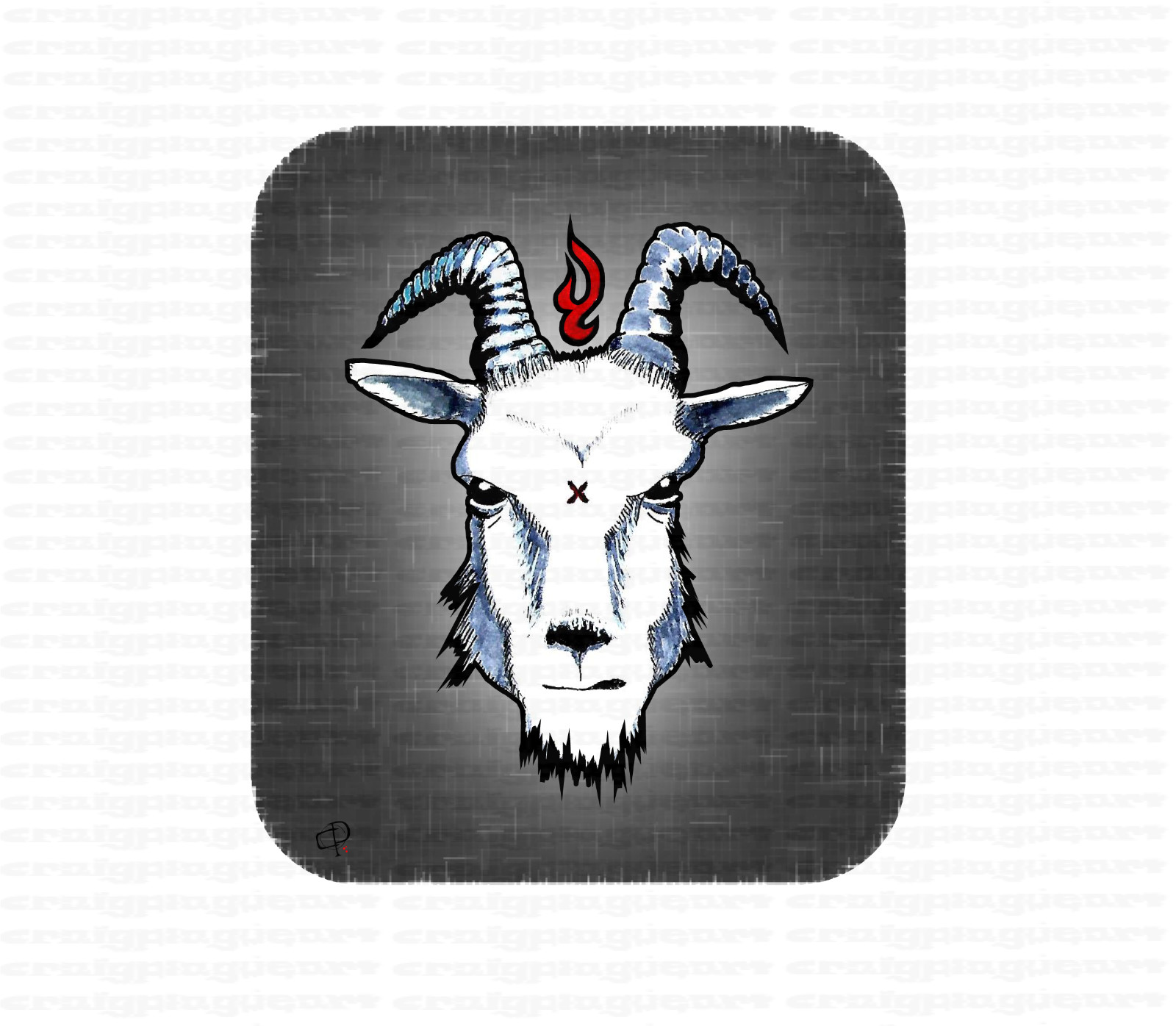 3.5″ Matte Vinyl Sticker Goat Animals Wildlife Craig Plague Art