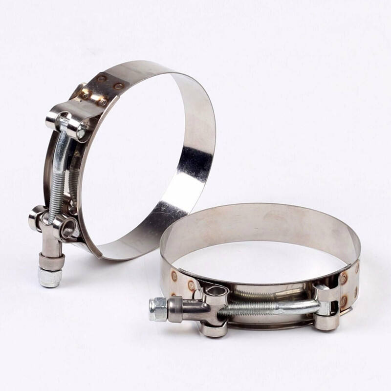 2/2.5/3/3.5/4″ 304 Stainless Heavy Duty T-Bolt Turbo Intake Silicone Hose Clamps