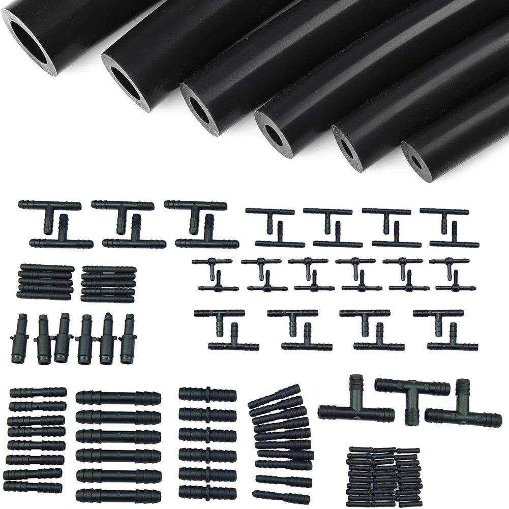 6Pcs 5Ft Car Vacuum Hose Line Pipe Kit +113 Connectors Automotive Replacement