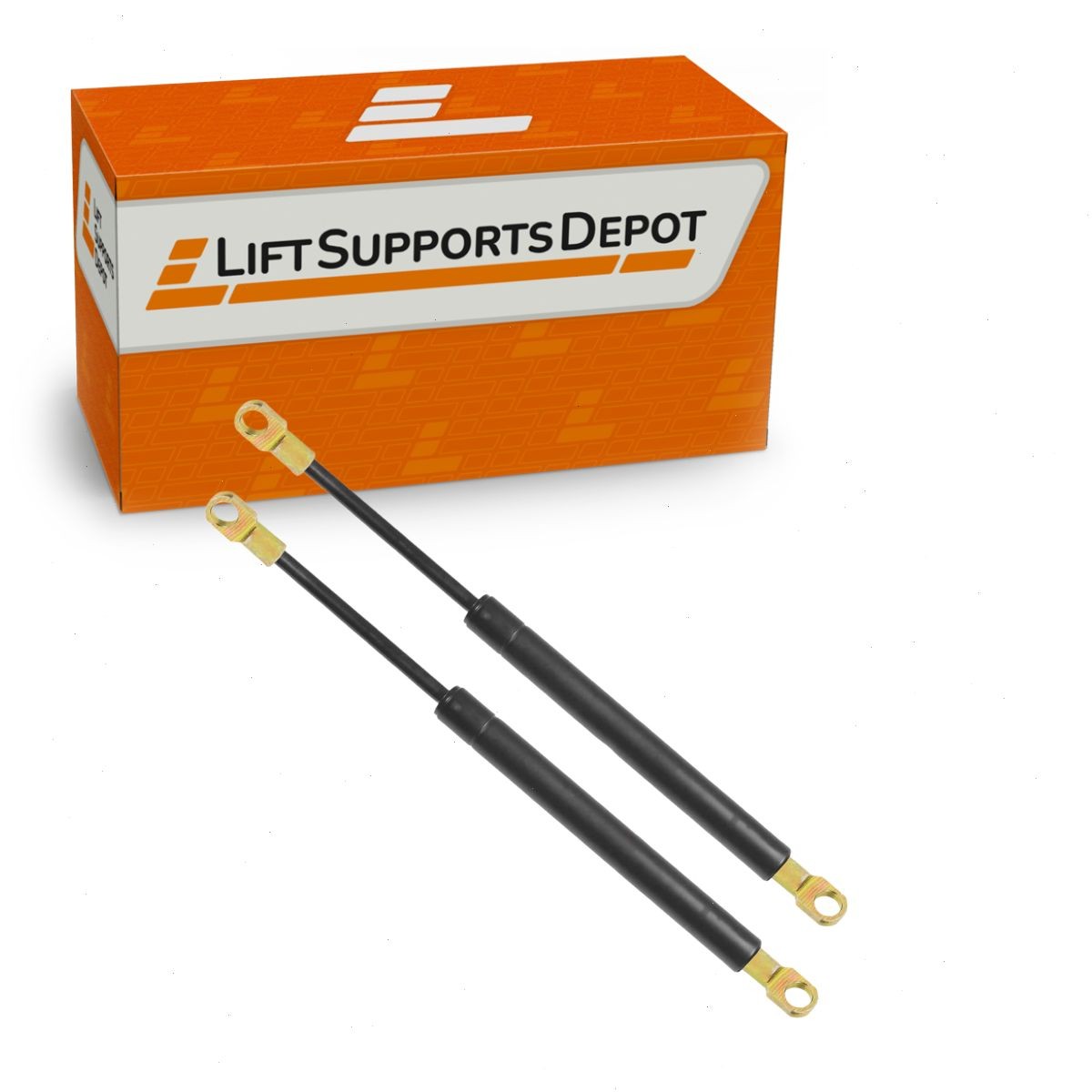 Qty 2 10mm Eyelet End Lift Supports 21.9 Inch Extended x 121lbs Shocks