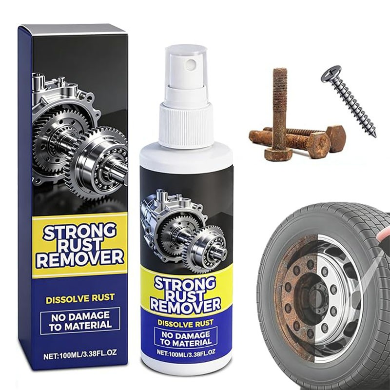 Strong Rust Remover 100ml/3.38fl.oz Powerful Rust Removal Spray For Cars &Tools