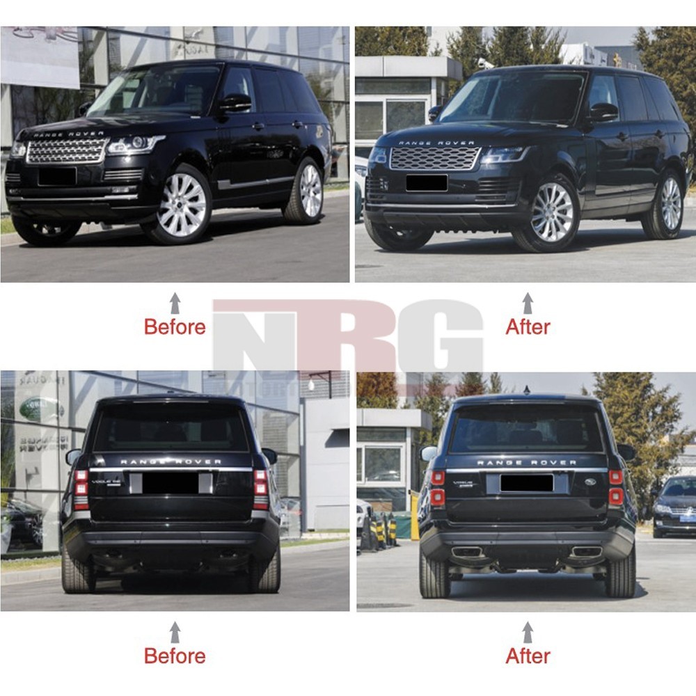 for 2013-2017 Range Rover conversion to 2018 plus OE look Hood+ Bumpers + lights
