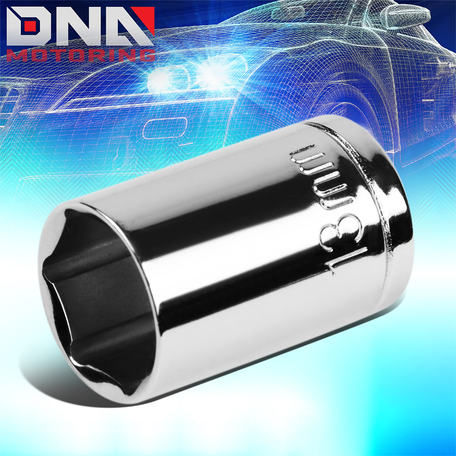 Universal 3/8″ Inch Drive 6-Point 13mm Standard Metric Shallow Socket Hand Tool