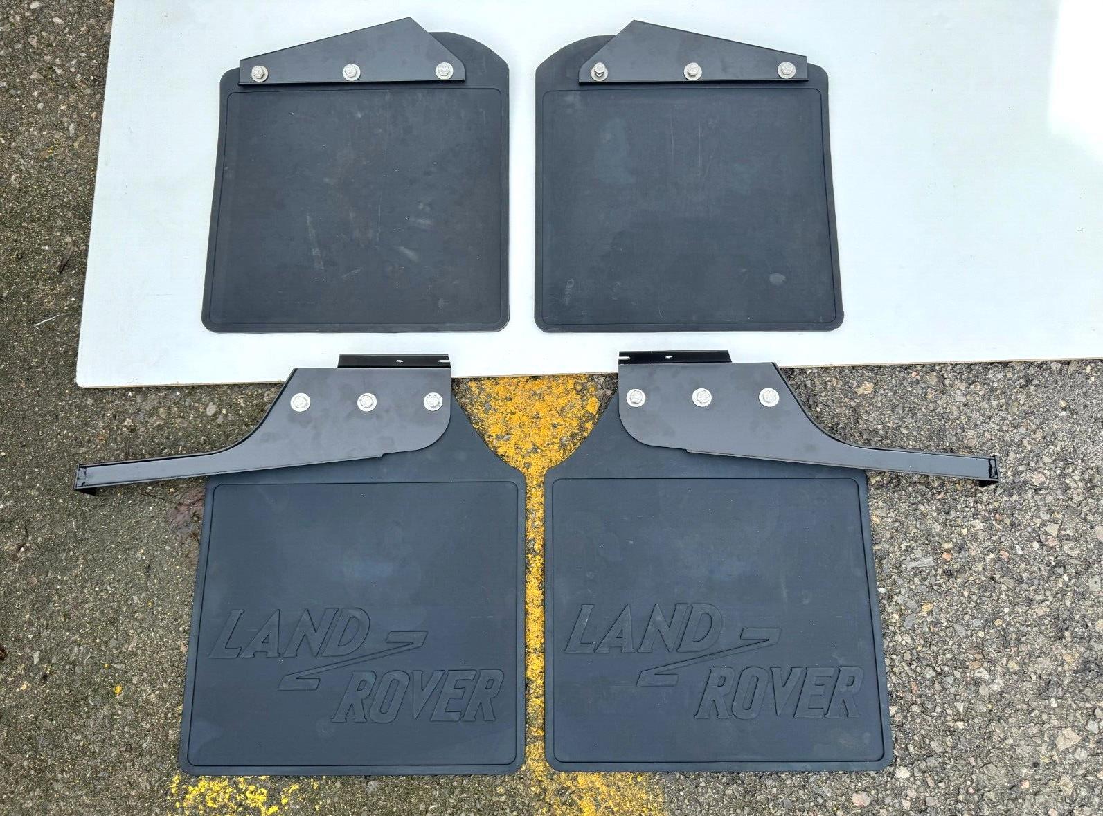 Rubber Mud Flap Set Front and Rear With Bracket for Defender 90 110 130 1986-16