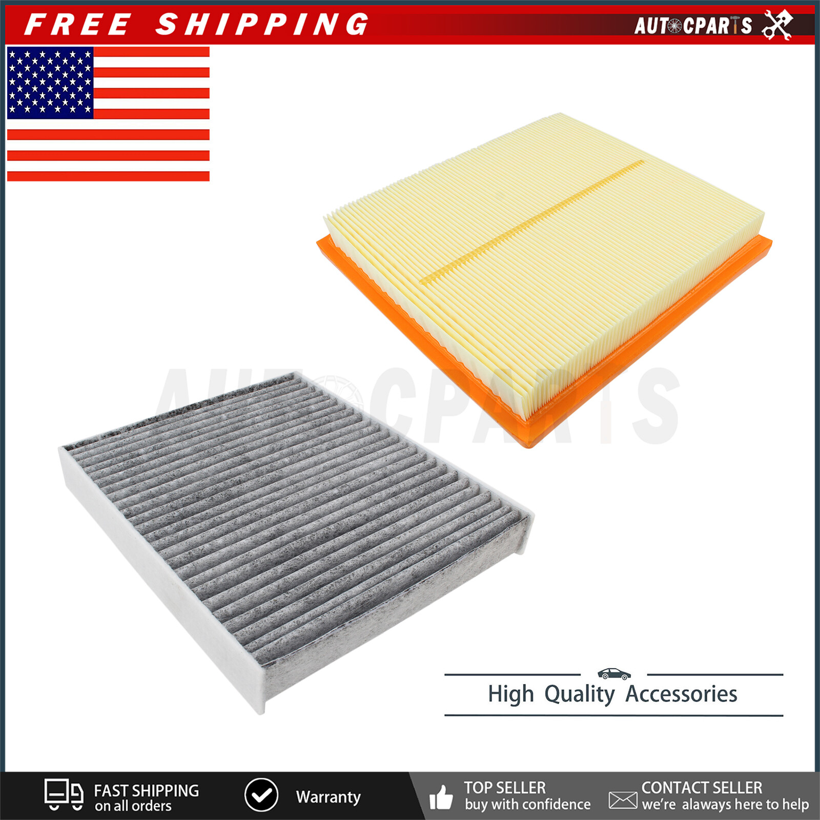 Set For IMPREZA ASCENT CROSSTREK OUTBACK COMBO Air Filter+CHARCOAL Cabin Filter