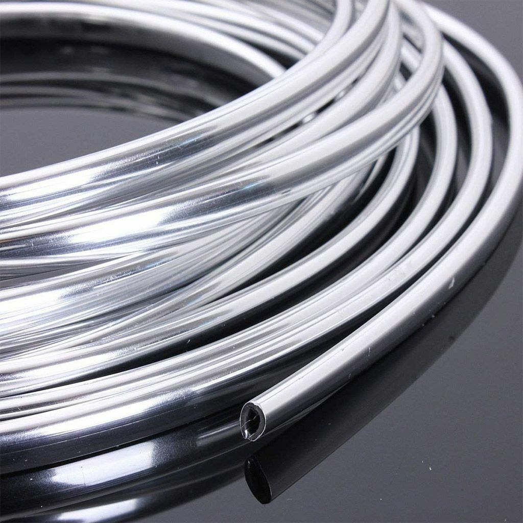 20FT Long Silver Chrome Car Door Edge Guard Molding Trim Protectors Strip Cover