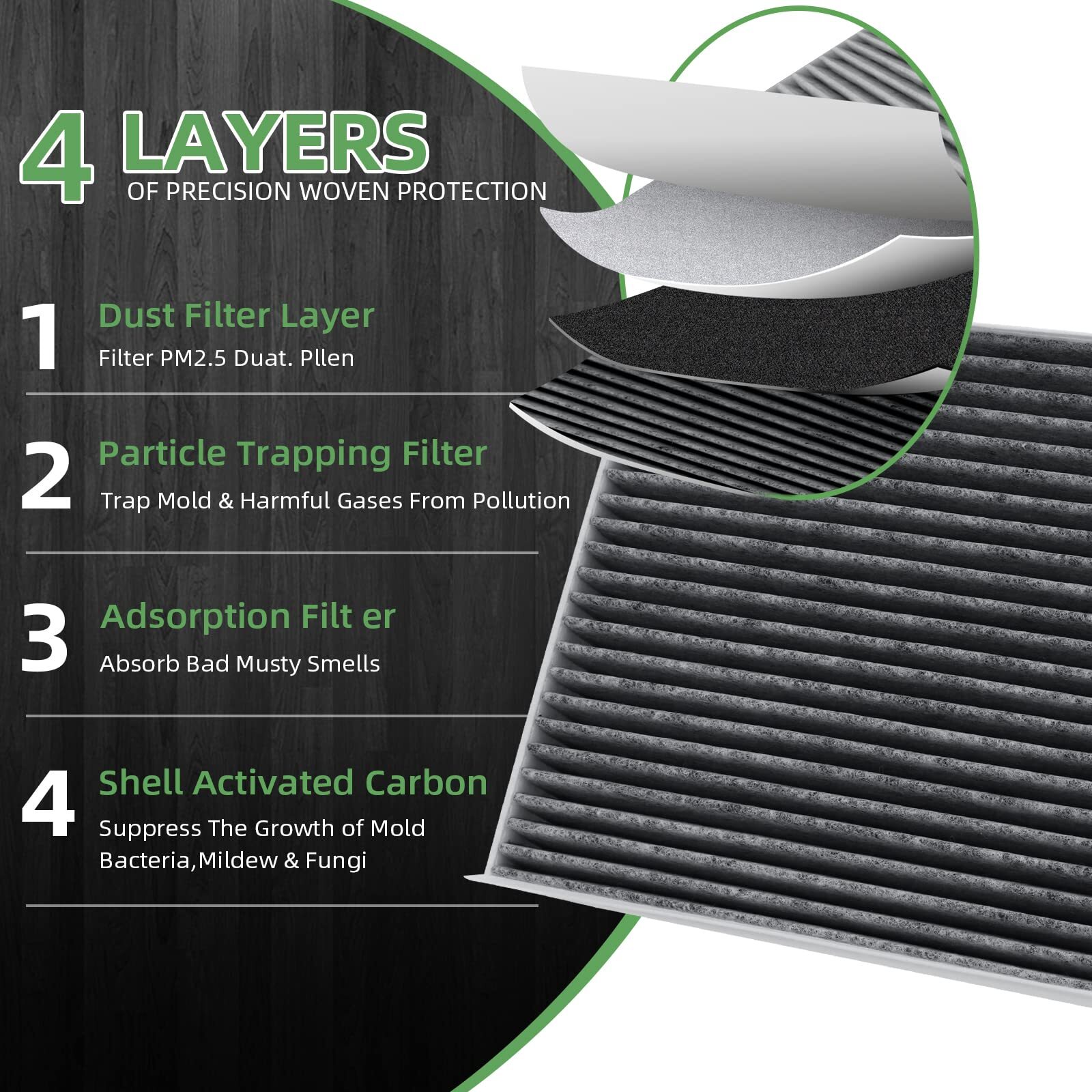 3pcs CF10285 Cabin Air Filter For TOYOTA LEXUS CHARCOAL CARBON Fast shipping