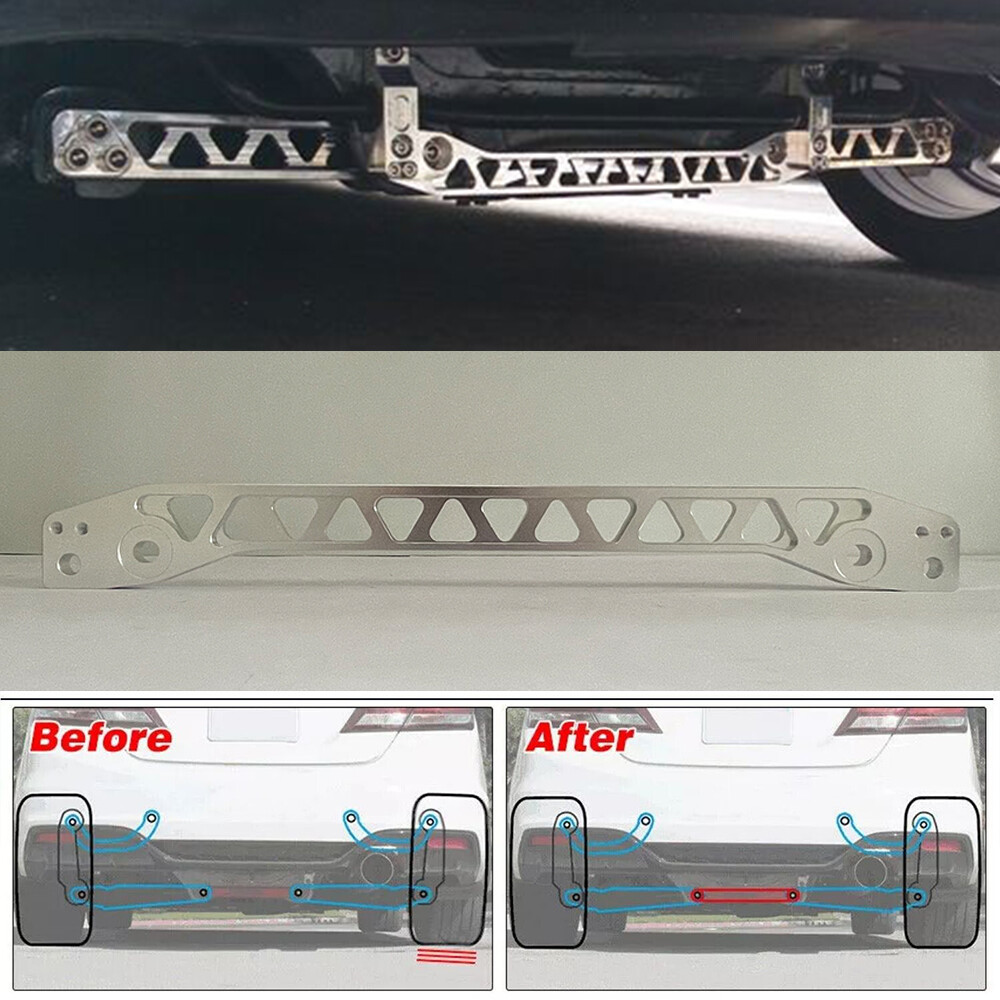 Silver Rear Lower Control Arms Subframe Brace For Honda Civic 01-05 DX ES LX EX