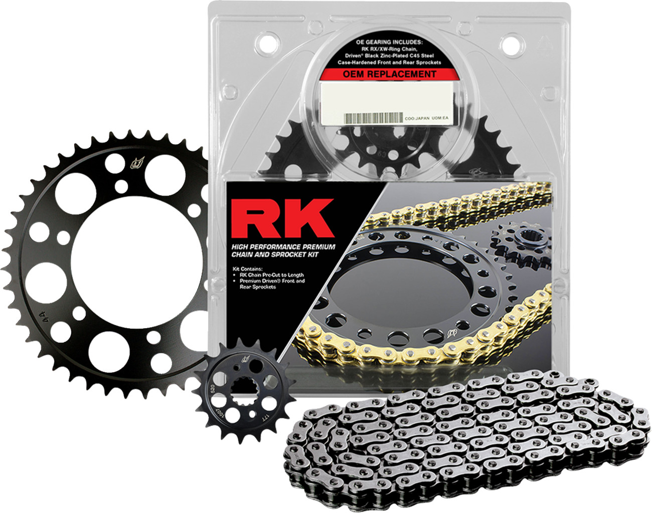 RK Chain Sprocket Kit Black Natural Triumph Speed 400 2024-2025 7104-110EX