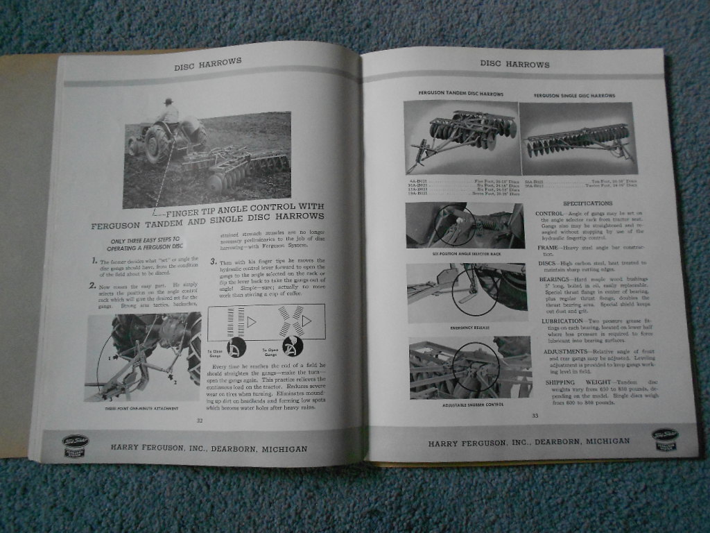 1945 FORD TRACTOR FERGUSON SYSTEM OWNERS PRODUCT INFORMATION MANUAL ORIGINAL OEM