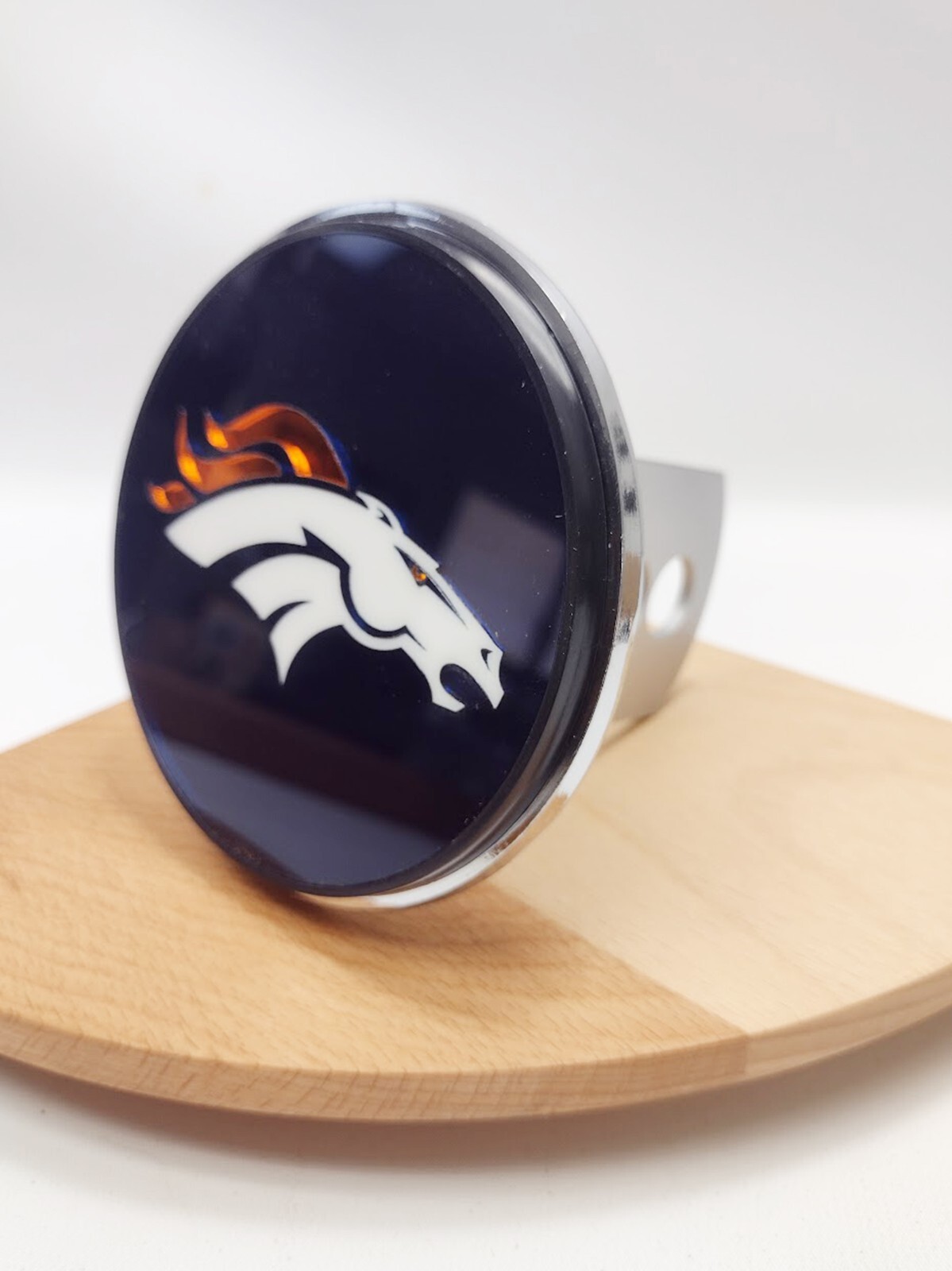 Denver Broncos Laser Cut Metal Trailer Hitch Cover – NFL – Truck Hitch Cover