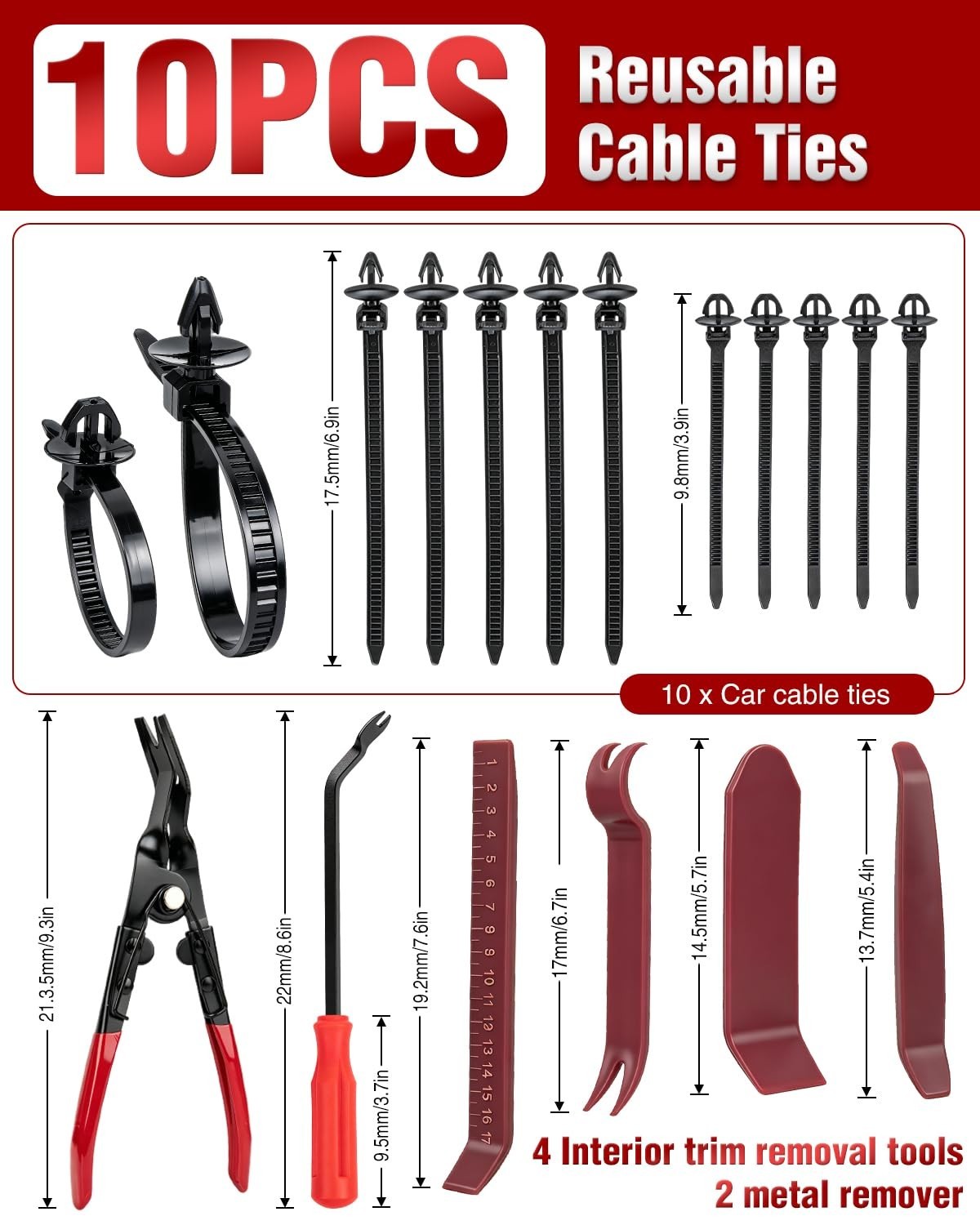 2080PCS Automotive Retainer Clips & Trim Removal Tools Kit