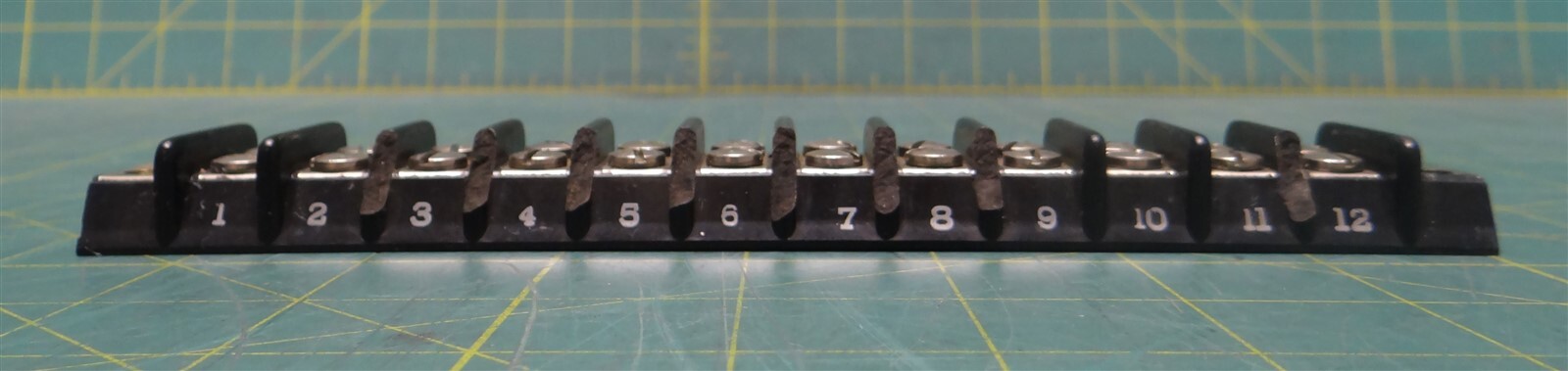 Double Row Barrier Marine Grade Terminal Block, 12 Position 7.75″ Length
