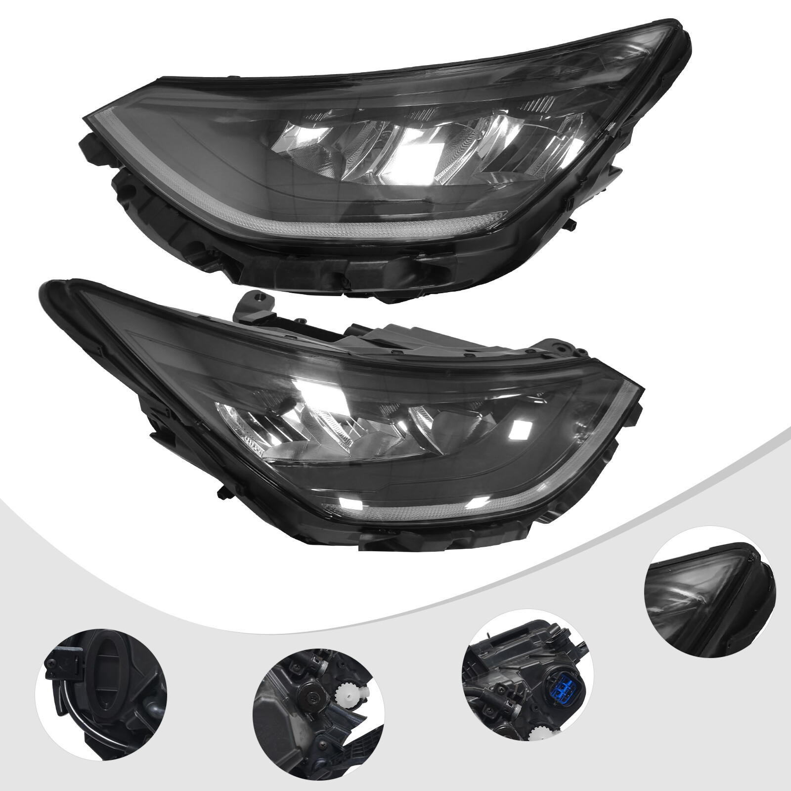 1 Pair LED Headlamps For 2020 2021 2022 Hyundai Sonata Headlights Set Left+Right