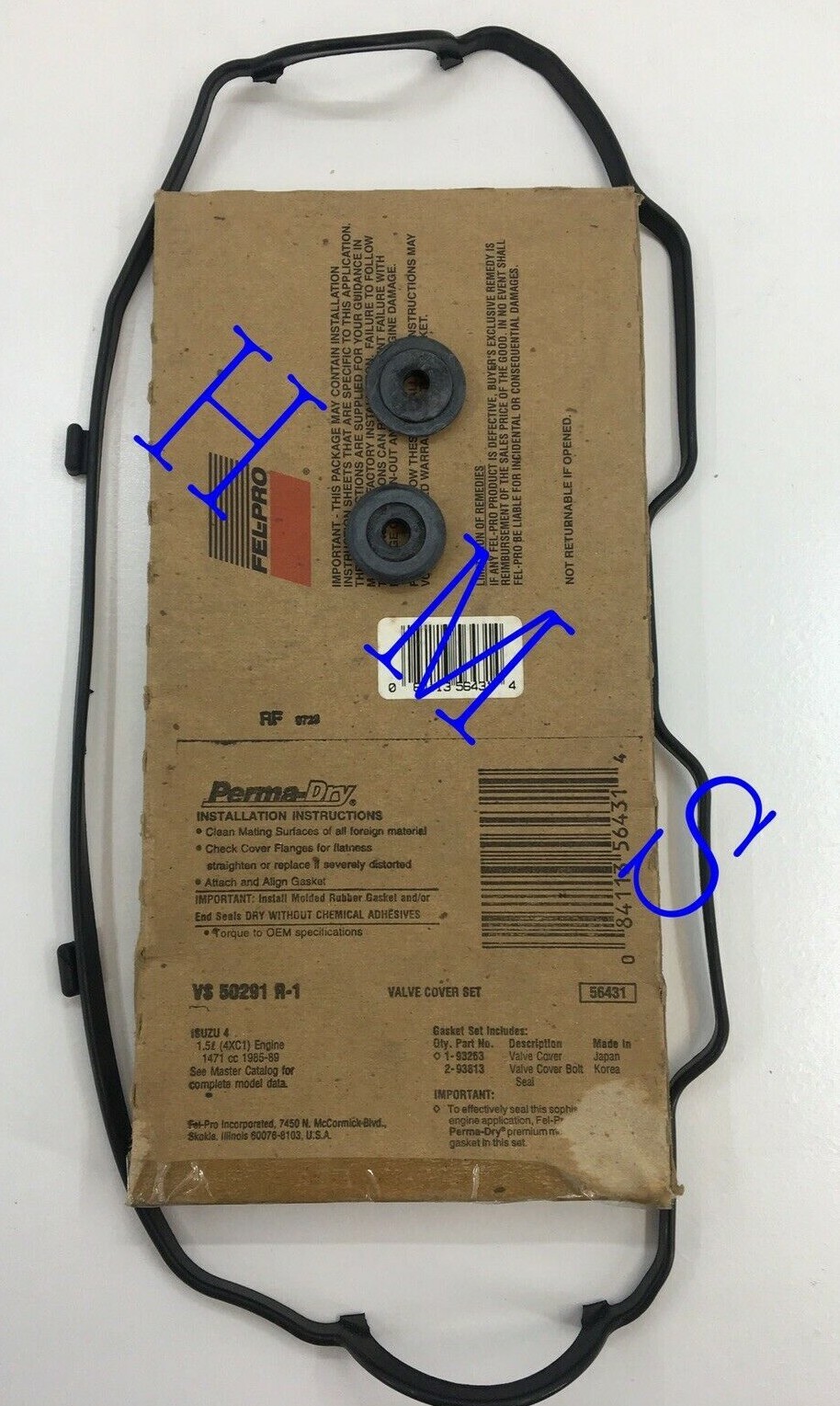 FEL-PRO VS 50291 R-1 Valve Cover Gasket Set Fits Isuzu Chevy Geo Pontiac 4 1.5L