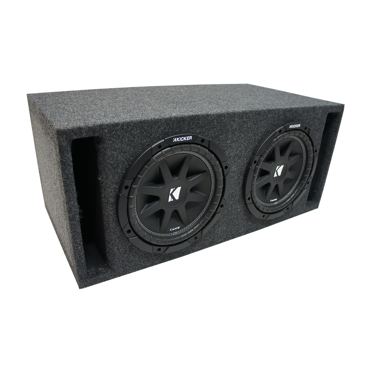 Universal Car Stereo Slotted S Port Dual 15″ Kicker Comp C15 Sub Box – 2 Ohm