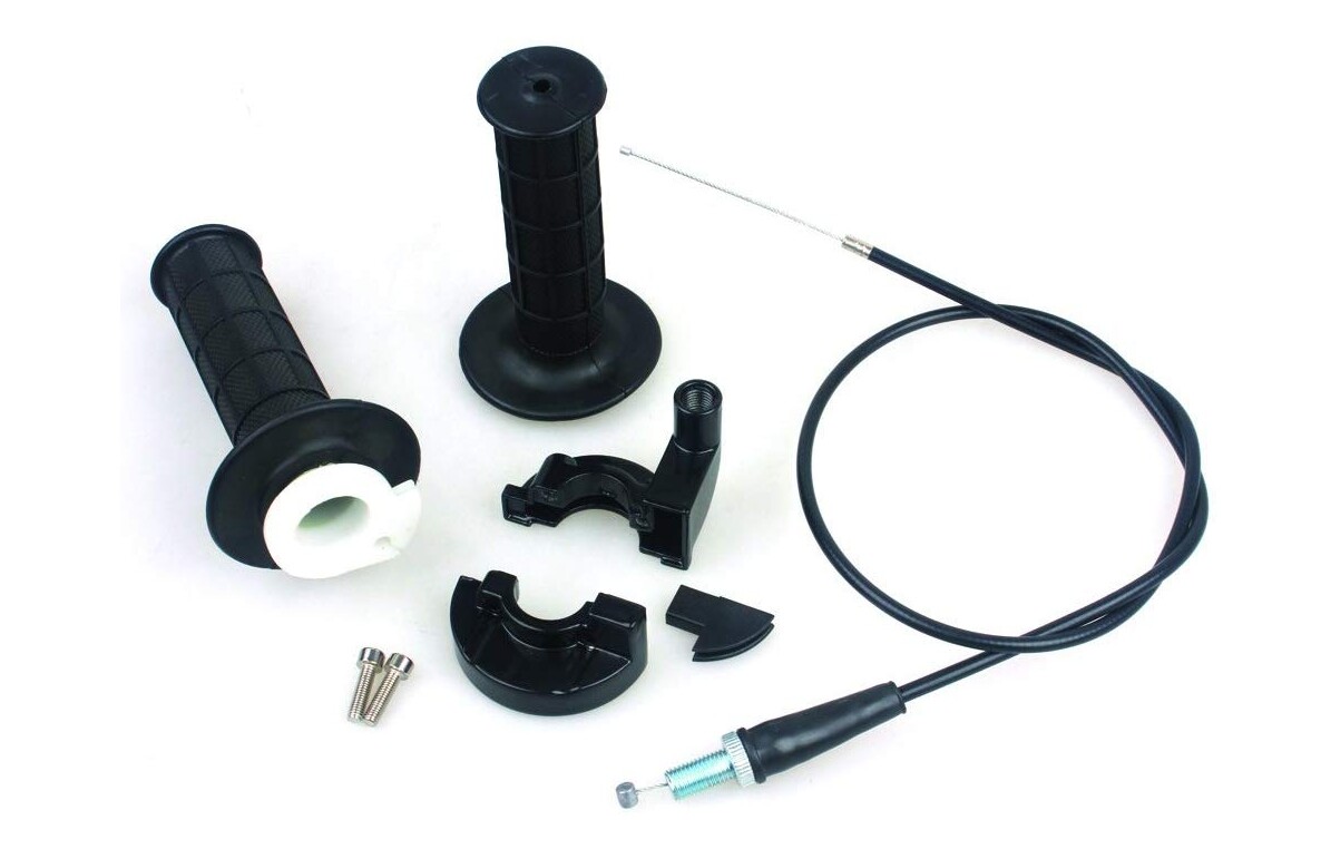 7/8″ Bar Twist Handle Grip Bar Casting & Throttle Cable For Suzuki Motorcycle