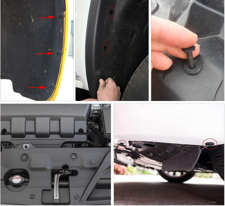 200Pcs Bumper Clips Retainer Auto Car Rivets Fastener Fender Push Pin Trim